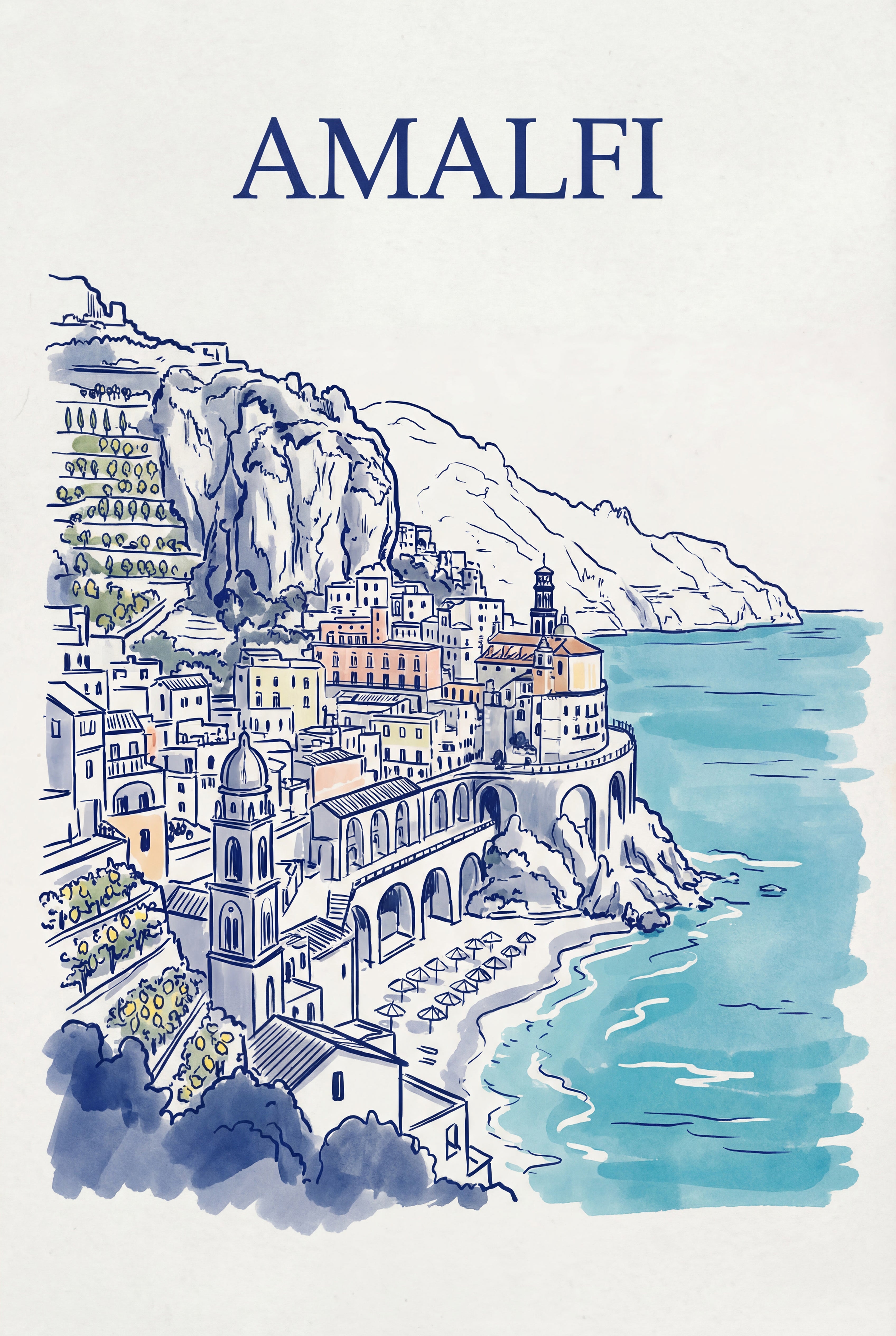 Blue Ink Amalfi