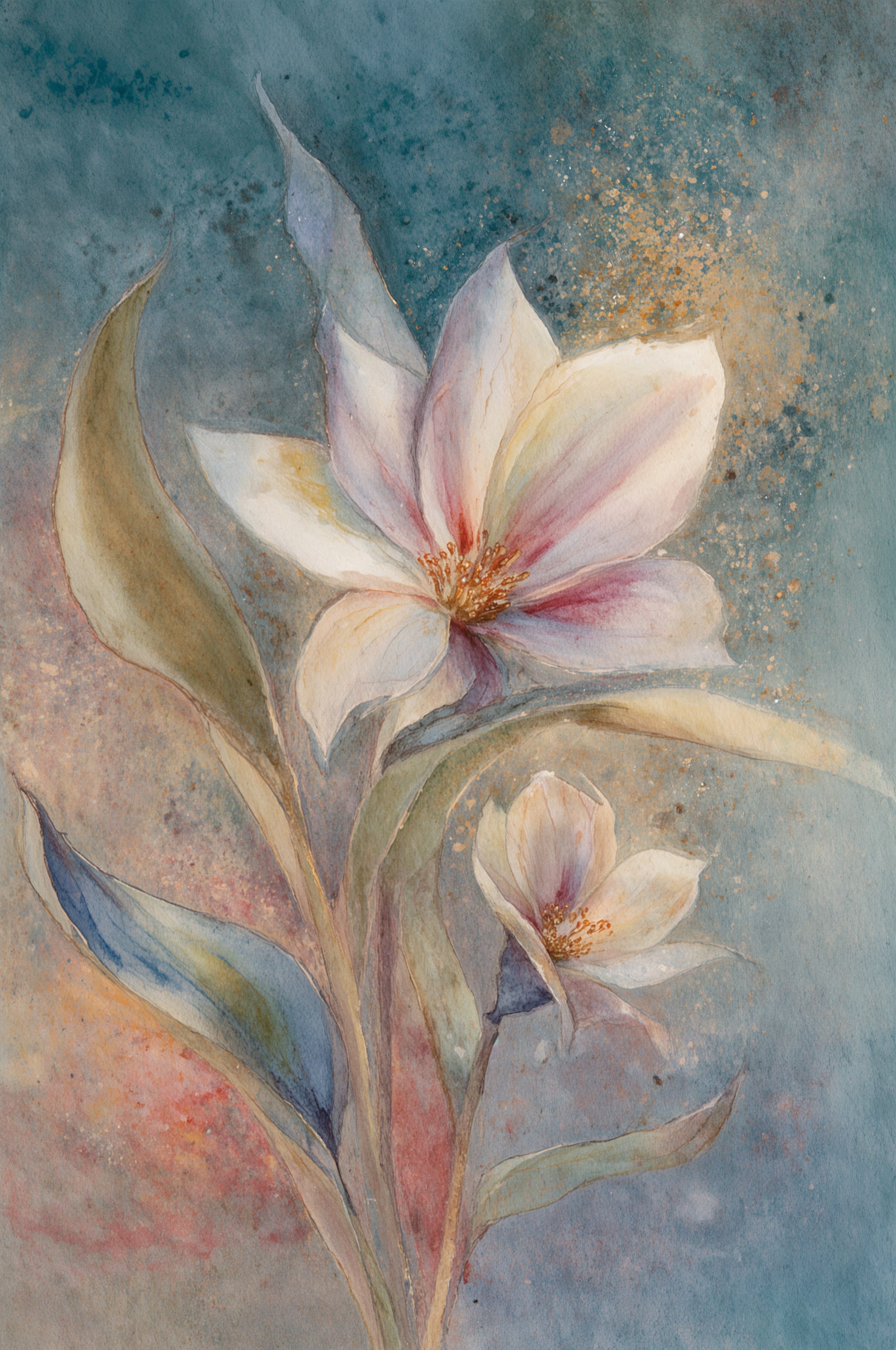 Full Bloom Orchid Watercolor