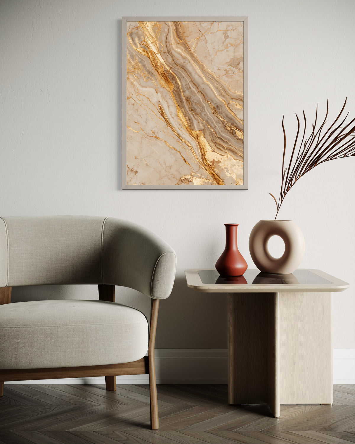 Golden Beige Marble n.1 in a room