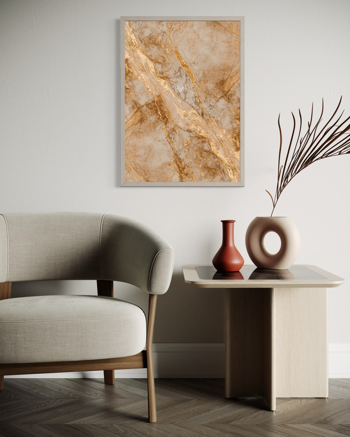 Golden Beige Marble n.2 in a room