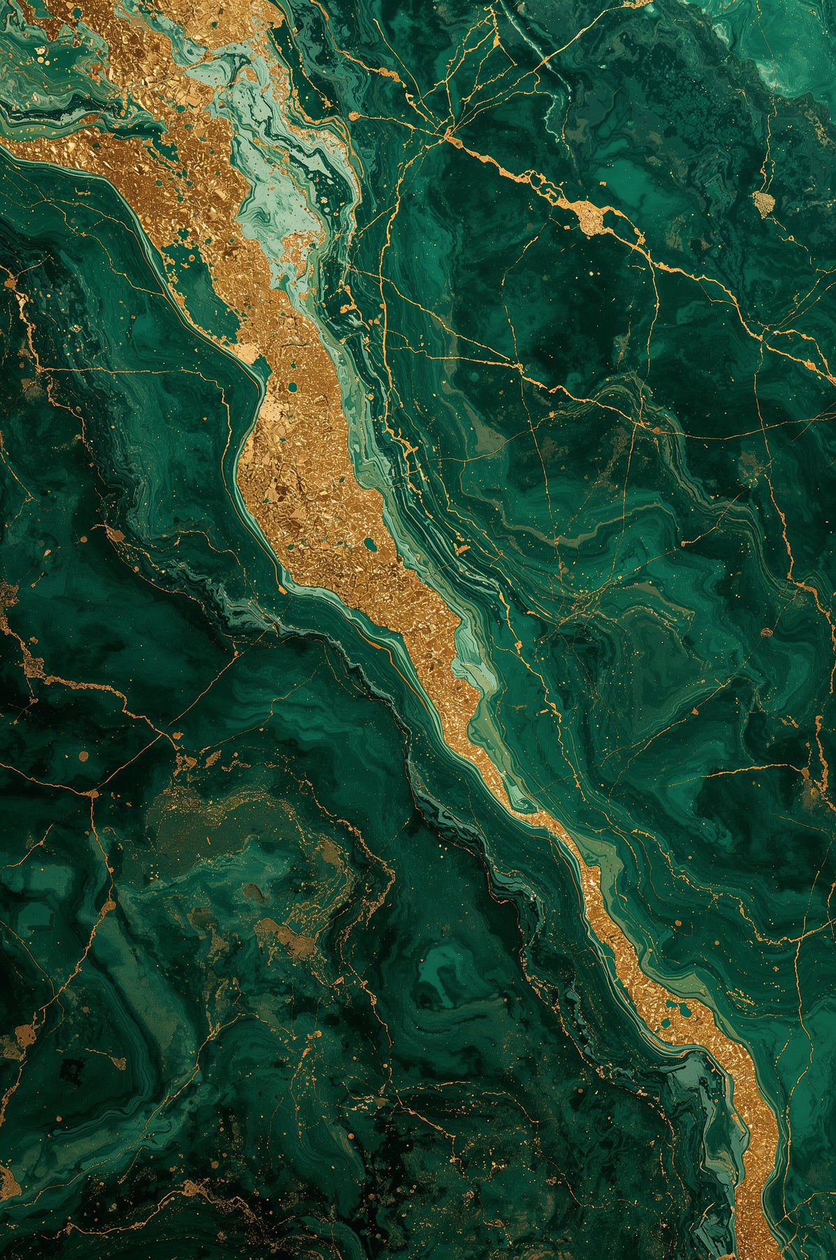 Golden Green Marble n.2