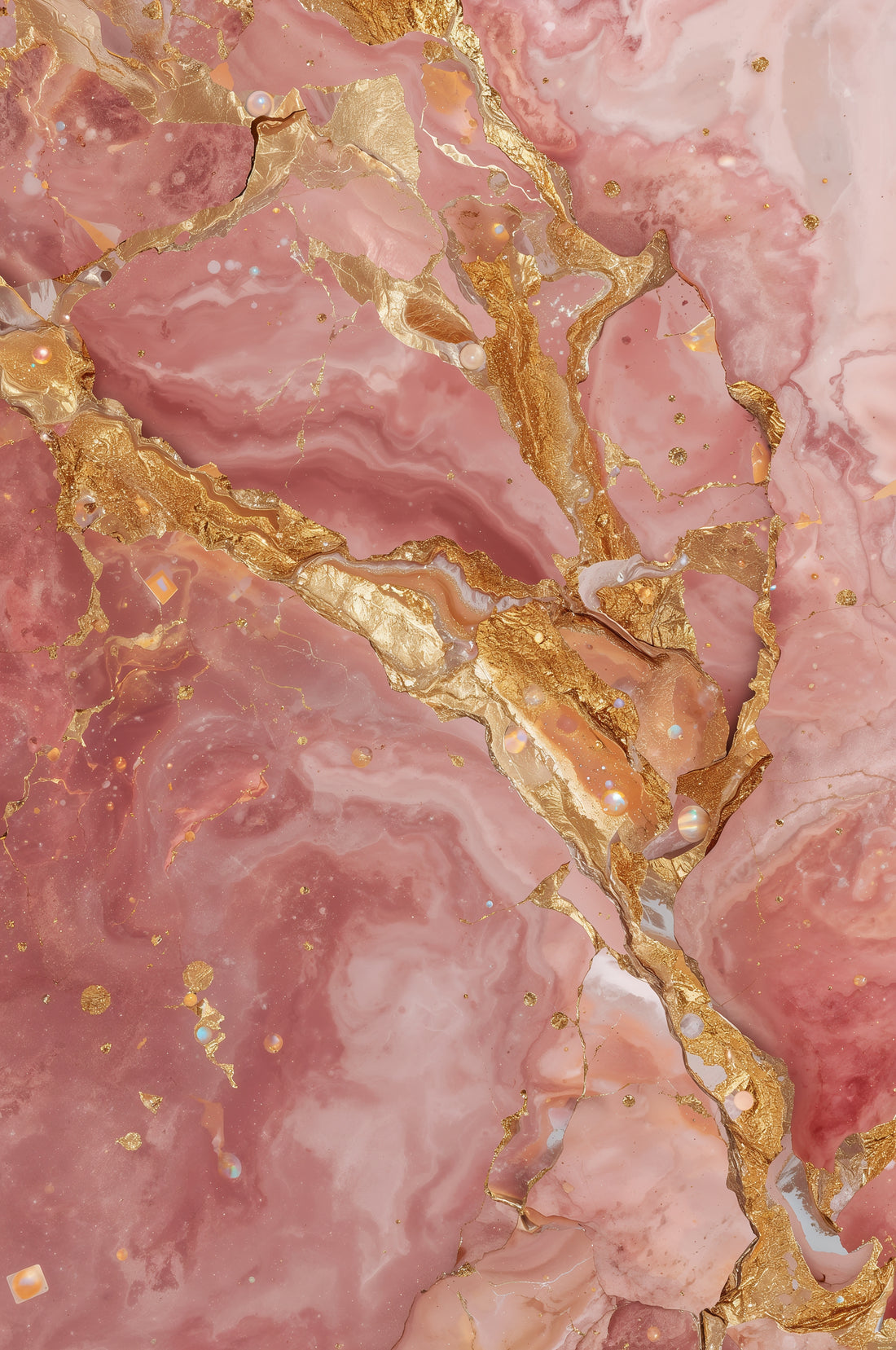 Golden Pink Marble n.1 framed preview
