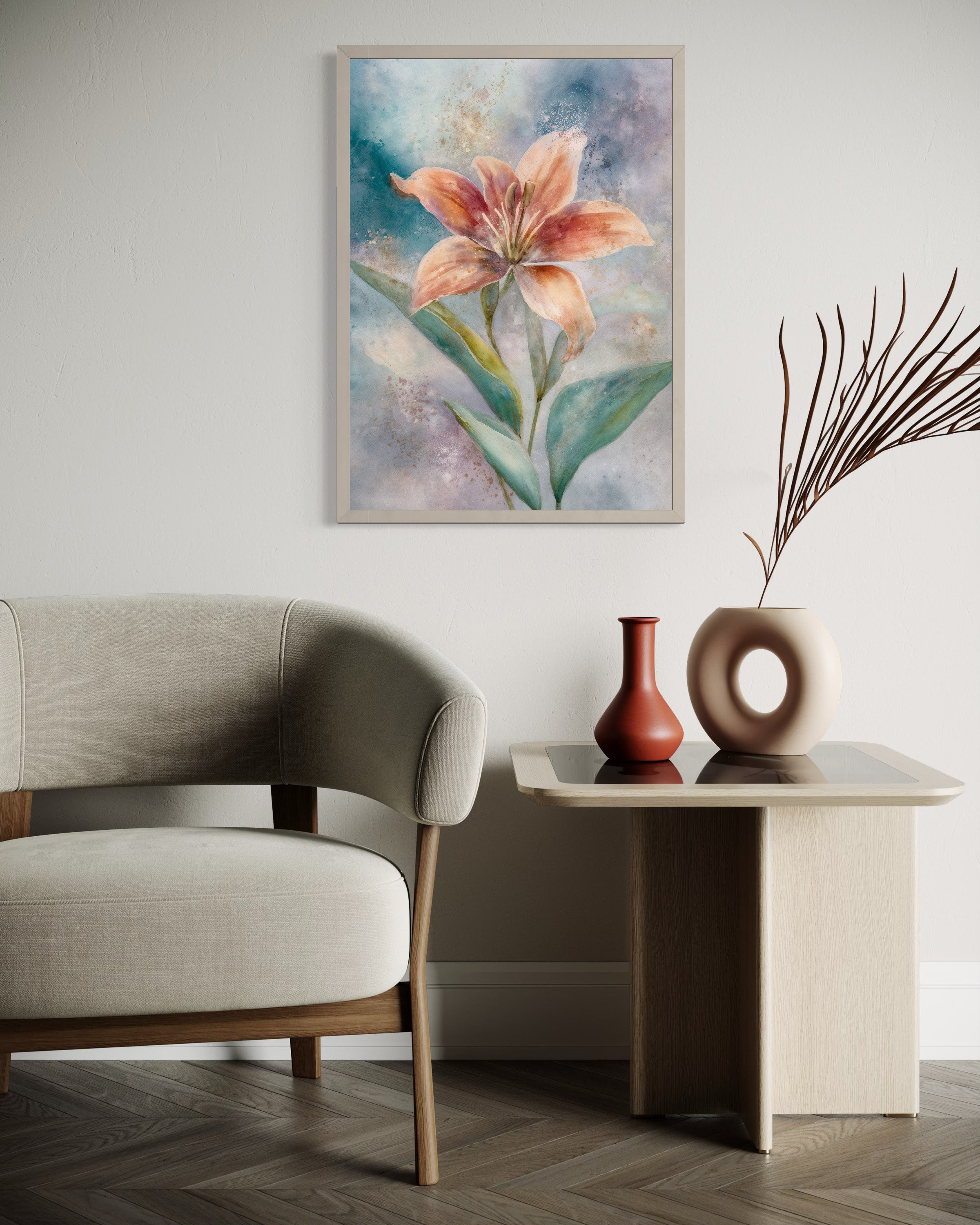 Lily Flower Watercolor