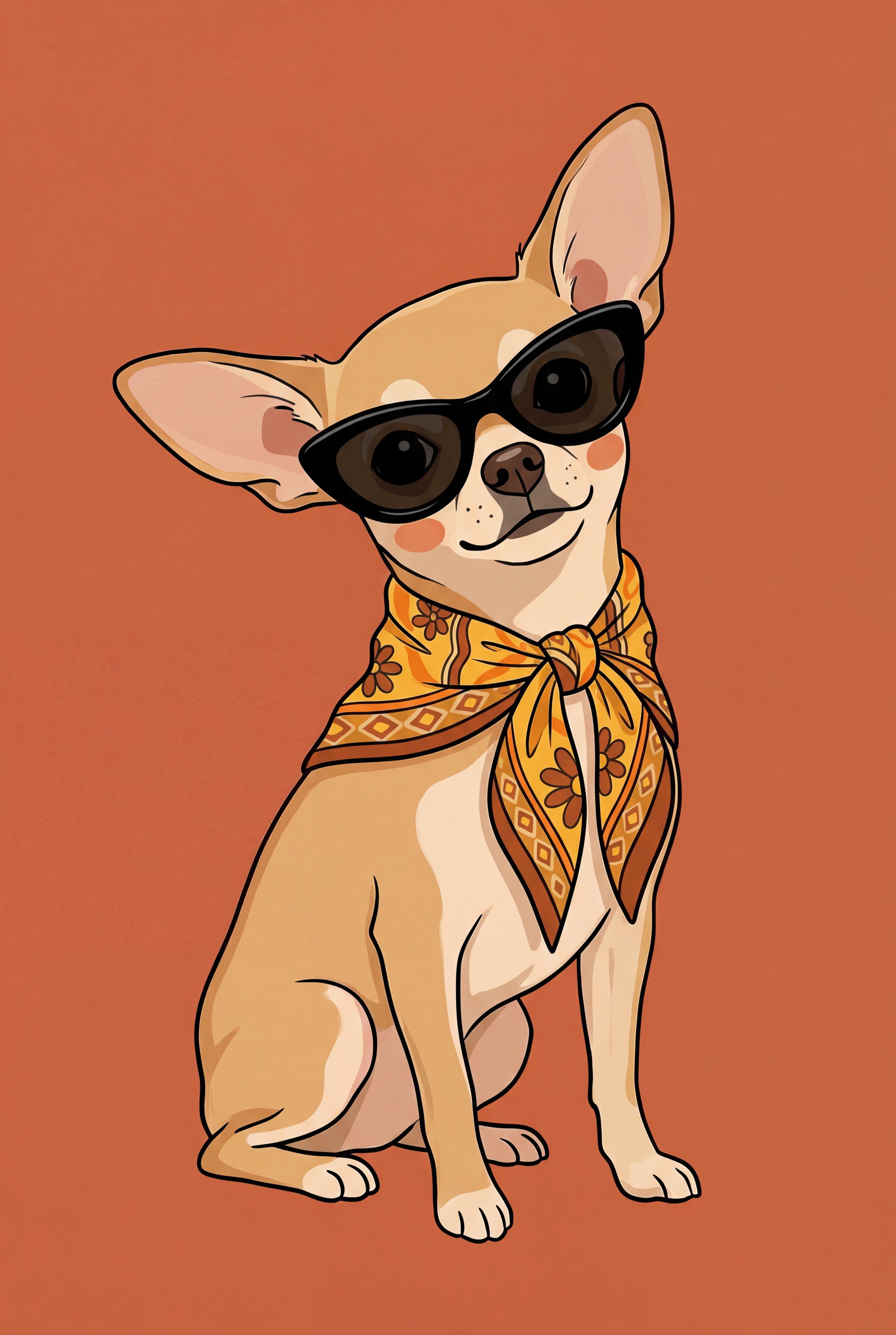 Stylish Chihuahua Orange