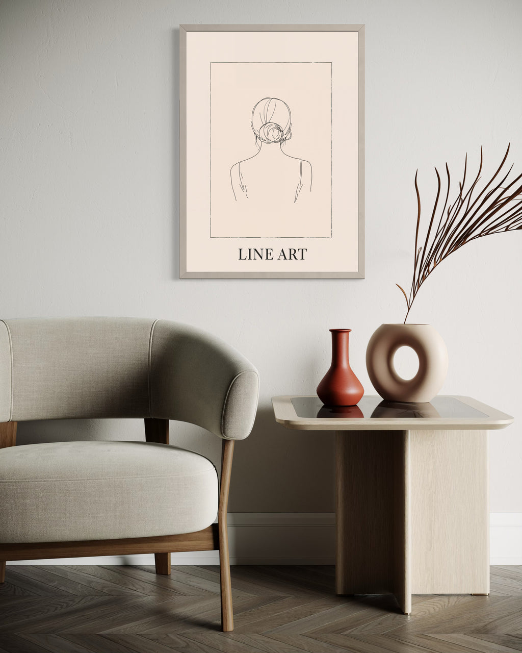Woman Black Line Art